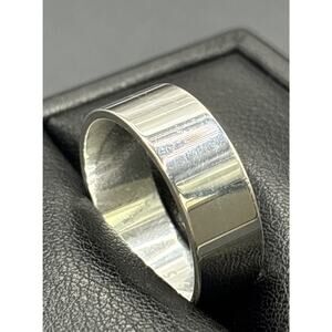 New Condition Sterling Silver Cigar Band Ring 8MM Size 12 925